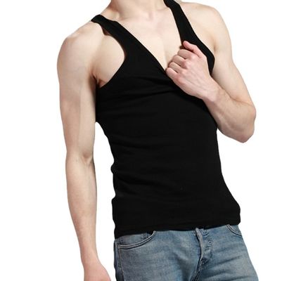 デジタルプリントでスポーツウェアのための呼吸できるフィットネスベスト 袖のない男性タンク