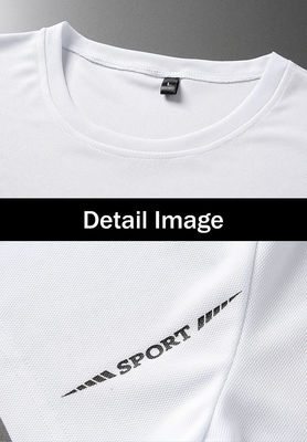 100%ポリエステル 男性用セット 透気 迅速 乾燥 ジャケット スタイルの夏用Tシャツ