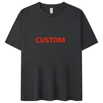 淡い青のTシャツ 乾燥した赤色 シンプルなTシャツ プリント 抗しびれ 夏