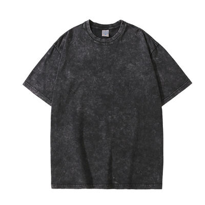 280g 重い レトロ 洗濯 困った 短袖Tシャツ 男性用 松散な綿半袖 トップ