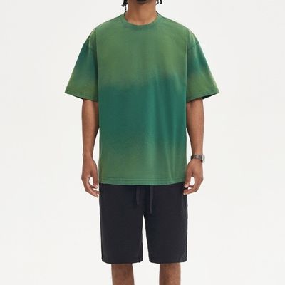 100%綿 ユニセックス サイズ超 基本Tシャツ 男性 休憩式 ゆるやかな洗濯 固体Tシャツ