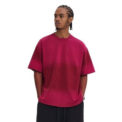 100%綿 ユニセックス サイズ超 基本Tシャツ 男性 休憩式 ゆるやかな洗濯 固体Tシャツ