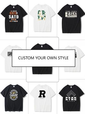 オーダーメイド プリントされた綿Tシャツ OEM ODM 収縮防止針検知プラスサイズ