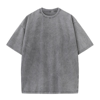 丸い首 ヴィンテージ グラフィック Tシャツ 100% コットン ワッシュ プラスサイズ 男性用 Tシャツ 印刷
