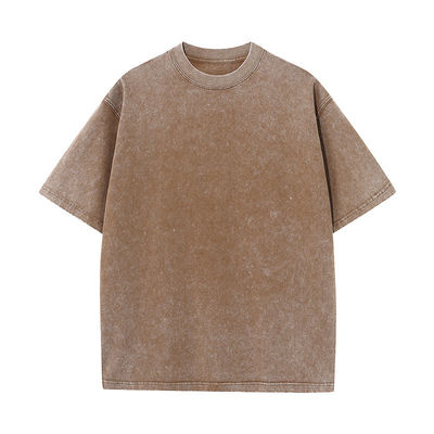 丸い首 ヴィンテージ グラフィック Tシャツ 100% コットン ワッシュ プラスサイズ 男性用 Tシャツ 印刷