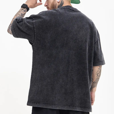 洗ったXMAMLON RTS OEM ヴィンテージ 250G オーバーサイズ ストリートウェア 男性用重量Tシャツ