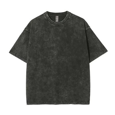 洗ったXMAMLON RTS OEM ヴィンテージ 250G オーバーサイズ ストリートウェア 男性用重量Tシャツ