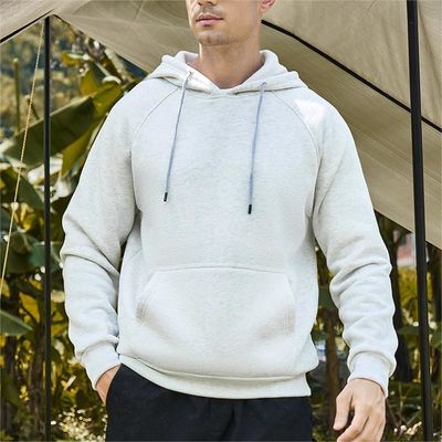 男性用プラスサイズ フード式スウェットシャツ 冬のストリートマン カスタムプリントの白毛