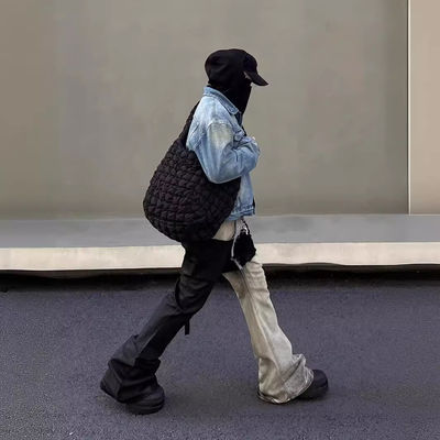 中腰 デニム 織物 カスタム 洗濯 毛細 縁 パッチワーク フラワーズ パンツ 男性用ジーンズ