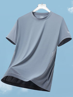 スポーツスタイル カスタムロゴ ポリエステル スパンデックス オーバーサイズ 白いTシャツ 男性用
