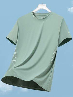 スポーツスタイル カスタムロゴ ポリエステル スパンデックス オーバーサイズ 白いTシャツ 男性用
