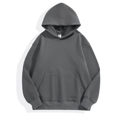 冬のシンプル フーディ 男性 フーディ 厚い 緊密な フールス 肩を落とす フーディ コットン XS-4XL 480g