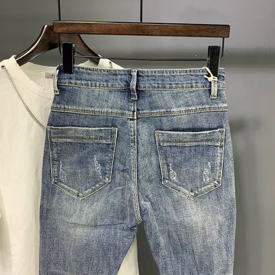 洗濯 デザイナー 男性 パンツ ジーンズ スリム パンツ 男性 カット ストック 商品