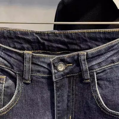 中腰 XMAMLON 男性 ヒップホップ ストリートウェア スキニー 破損 ズボン パンツ