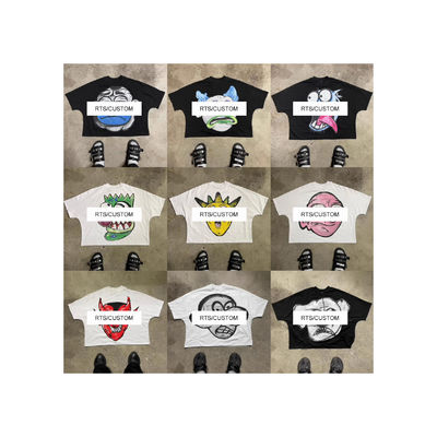 男性と女性のオーバーサイズTシャツ 100%綿のカスタムRTSグラフィックプリント