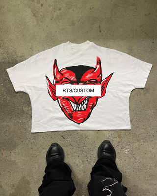 男性と女性のオーバーサイズTシャツ 100%綿のカスタムRTSグラフィックプリント