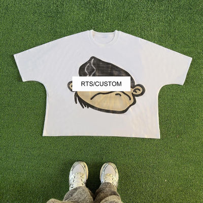男性と女性のオーバーサイズTシャツ 100%綿のカスタムRTSグラフィックプリント