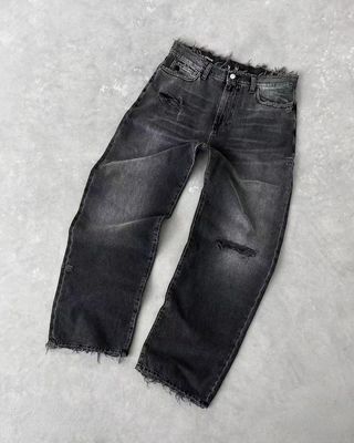 オーダーメイド 幅幅パンツ 中腰 デニム バッグ 涙 ジーンズ 女性 プラスサイズ 男性 パンツ