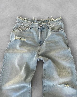 オーダーメイド 幅幅パンツ 中腰 デニム バッグ 涙 ジーンズ 女性 プラスサイズ 男性 パンツ