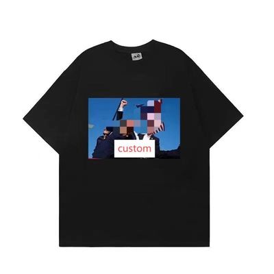 男性と女性用 O ネックプリントグラフィックTシャツ XMAMLON カスタム 230g 純綿