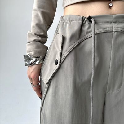 ポケット 装飾 女性用 荷物パンツ 夏のストリートウェア用の オーダーメイド トレーニングスーツパンツ