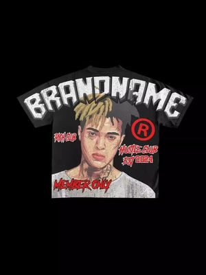 男性用 カスタム ヴィンテージ デザイナー ボックス 100% コットン 石 洗濯 丸い ネック Tシャツ 低MOQ