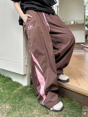 ヴィンテージ 装飾 95% ポリエステル トレーニングスーツ 女性 男性 夏季 スポーツウェア パンツ