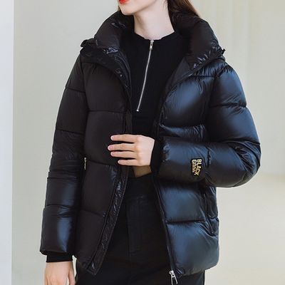 ユニセックス カジュアル プリント メカニシャン 冬服 軽量 羽毛パッパーコート