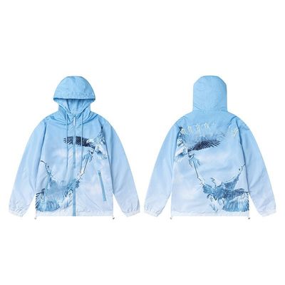 秋季 XMAMLON 刺身 ロゴ 風力 ストリートウェア ジャケット 男性 女性