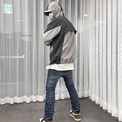 男 の 山登り や スキー の 熱狂 者 たち の ため の パッチワーク の 防風 コート