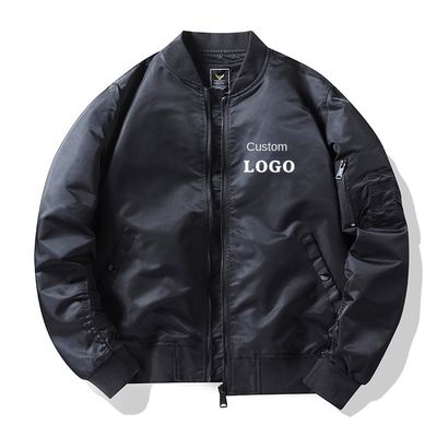 ファッショナブル ジッパープレート 男性用 MA1 フライト ボンバー ジャケット カスタム刺身