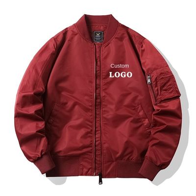 ファッショナブル ジッパープレート 男性用 MA1 フライト ボンバー ジャケット カスタム刺身